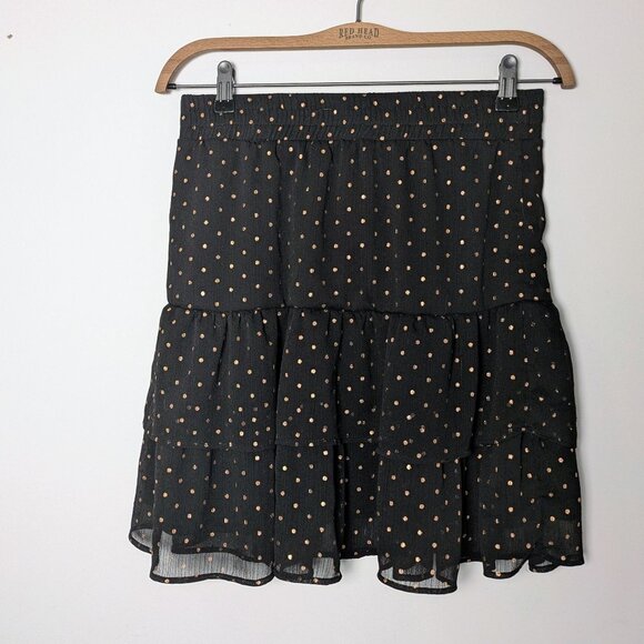 Haver London Black Tiered Skirt Ladies Medium - Picture 1 of 3